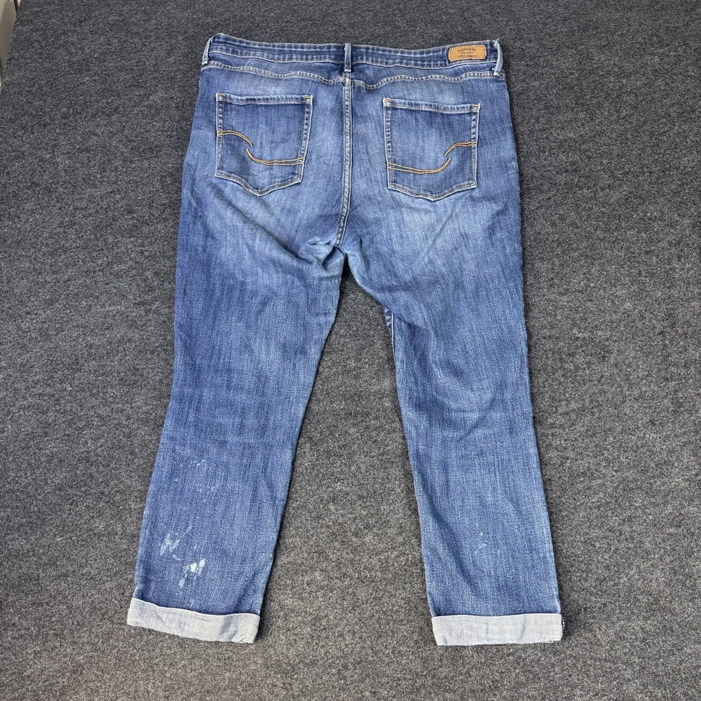 Signature By Levi Strauss & Co. Modern Slim Cuffed Jeans Women 18-W34 Blue Denim
